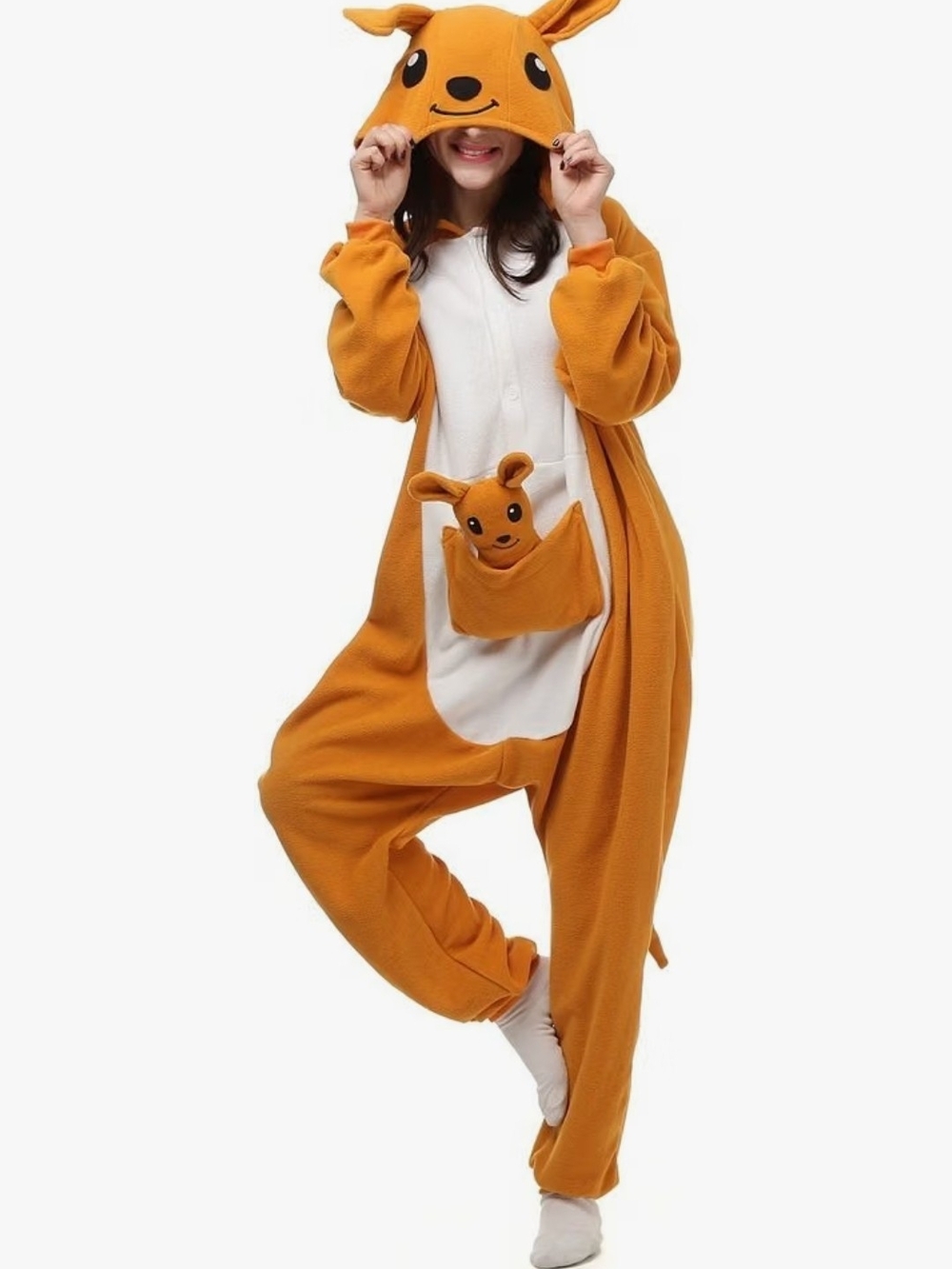 New Kangaroo XL Adult Christmas Halloween cosplay costume animal pajamas home se